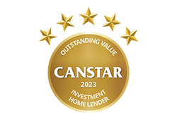 Canstar 2023 Outstanding Value - Investment Home Lender Award