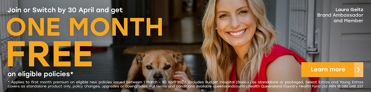 April Newsletter – Queensland Country Health Fund One Month Free