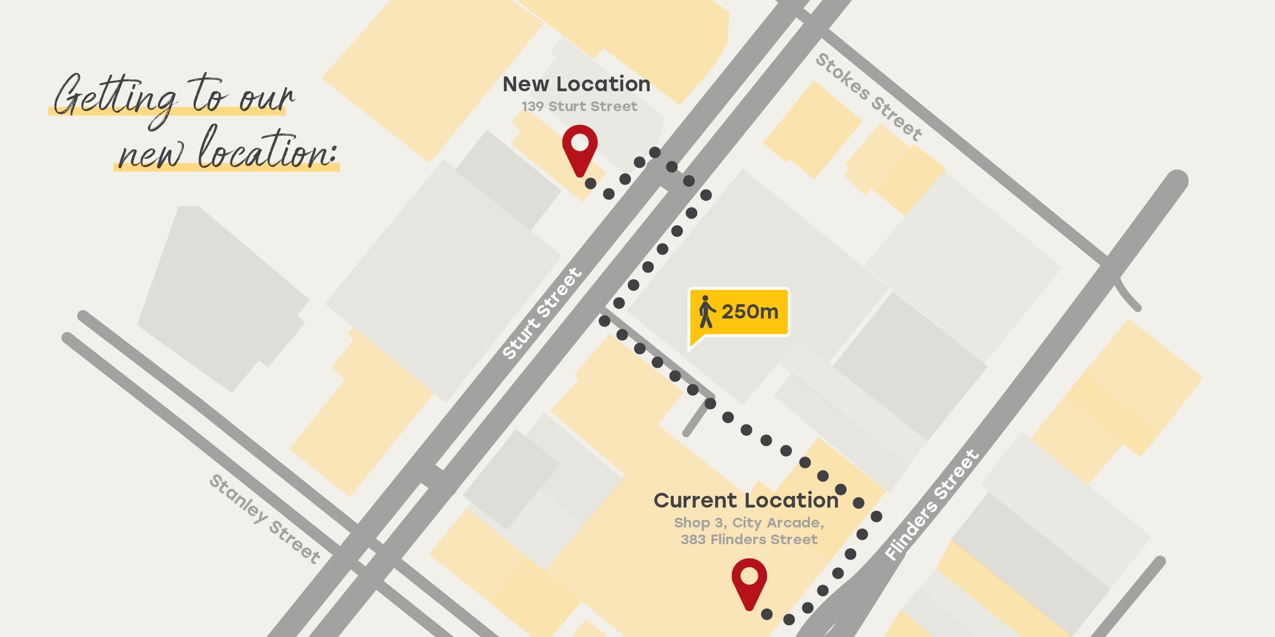 A map showing the location of our new Townsville City Branch location